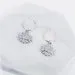 Nipple Rings with Sparkling Platinum Lotus Flowers