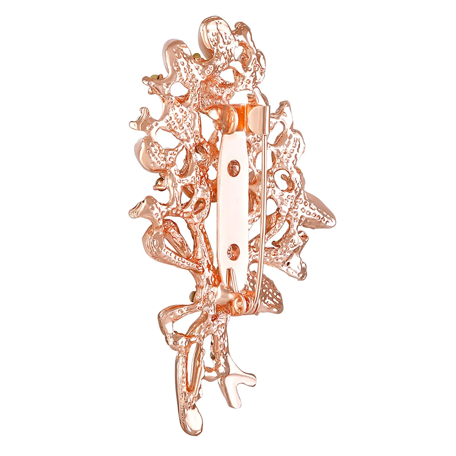 Opal Wheat Flower Bouquet Brooch / Saree Pin Dress Scarf