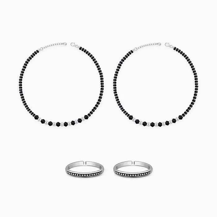 Oxidised Silver Shakuntala Set