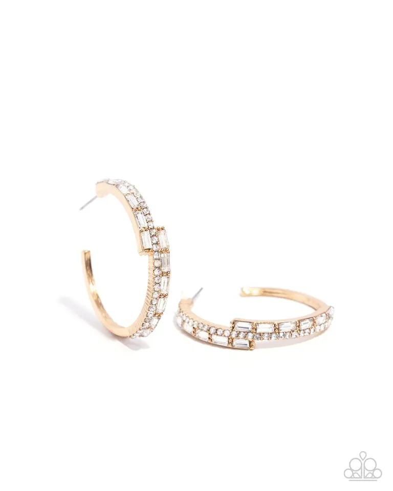 Paparazzi Earring ~ Ritzy Reputation - Gold