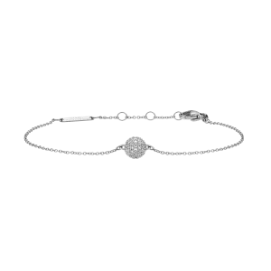 Pavé Crystal Pendant Bracelet Silver