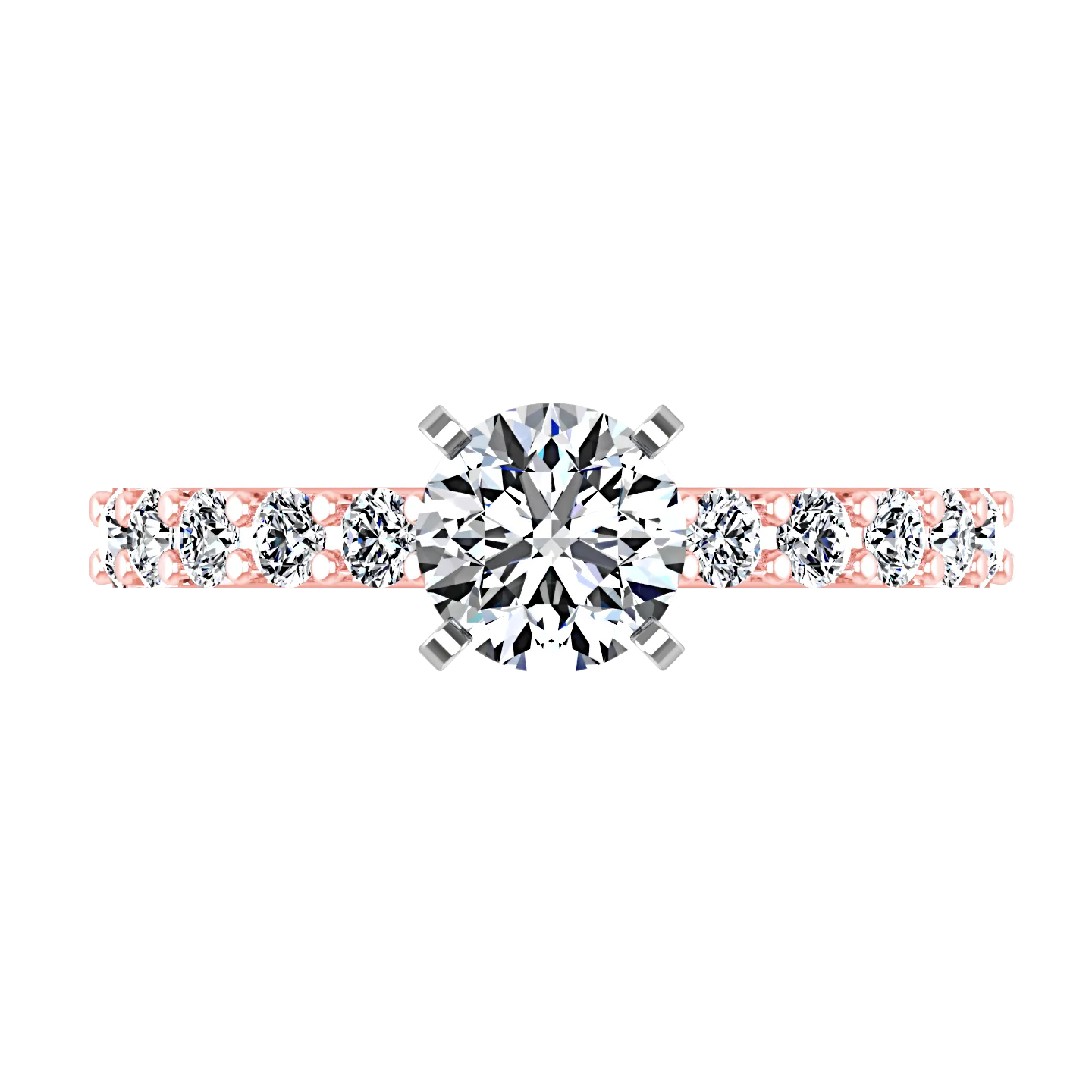 Pave Engagement Ring Cherish 14K Rose Gold