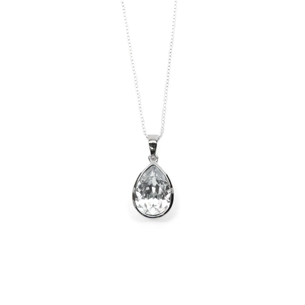 Pear Shaped Crystal Necklace