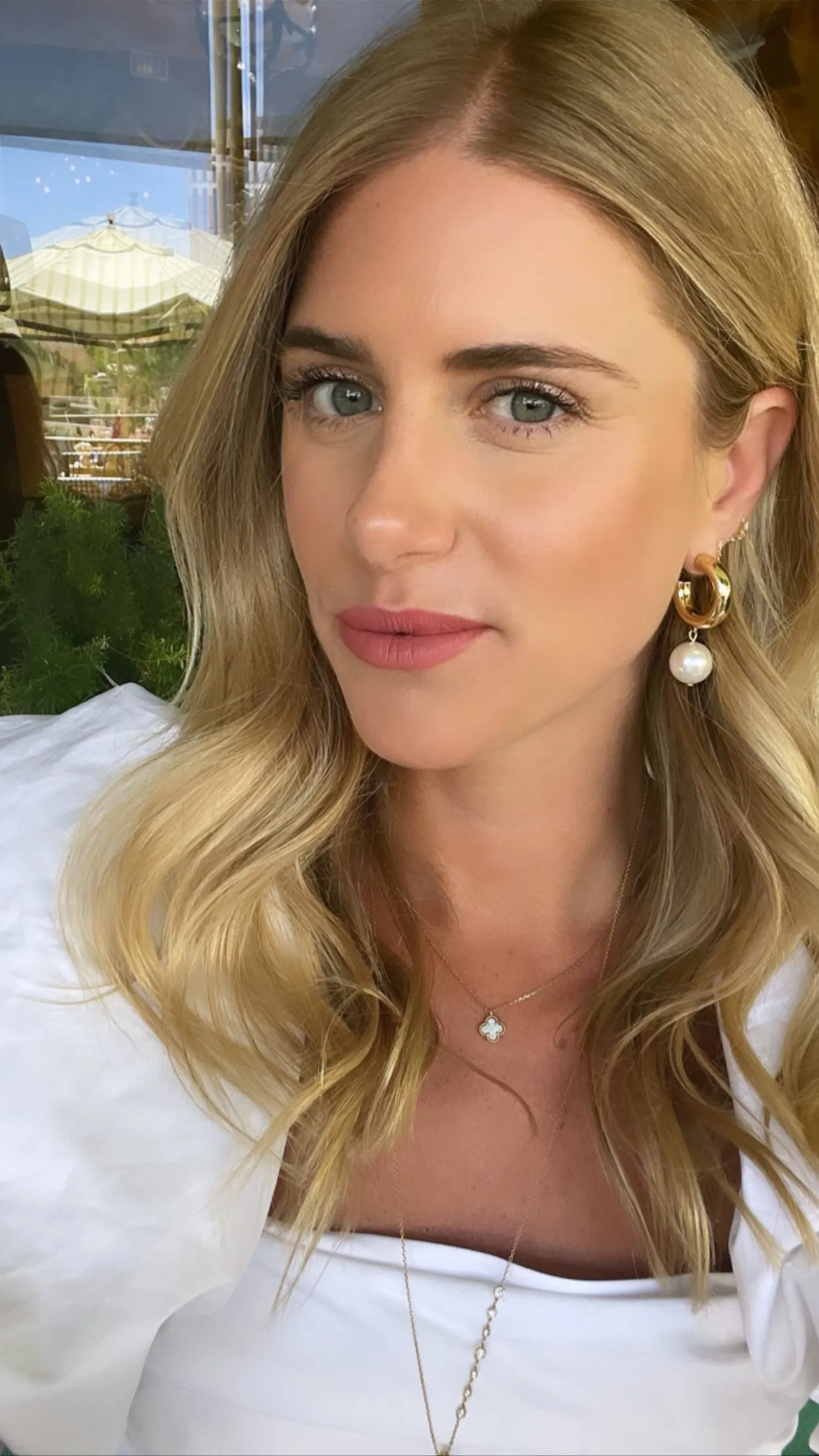 Pearl Drop Hoops