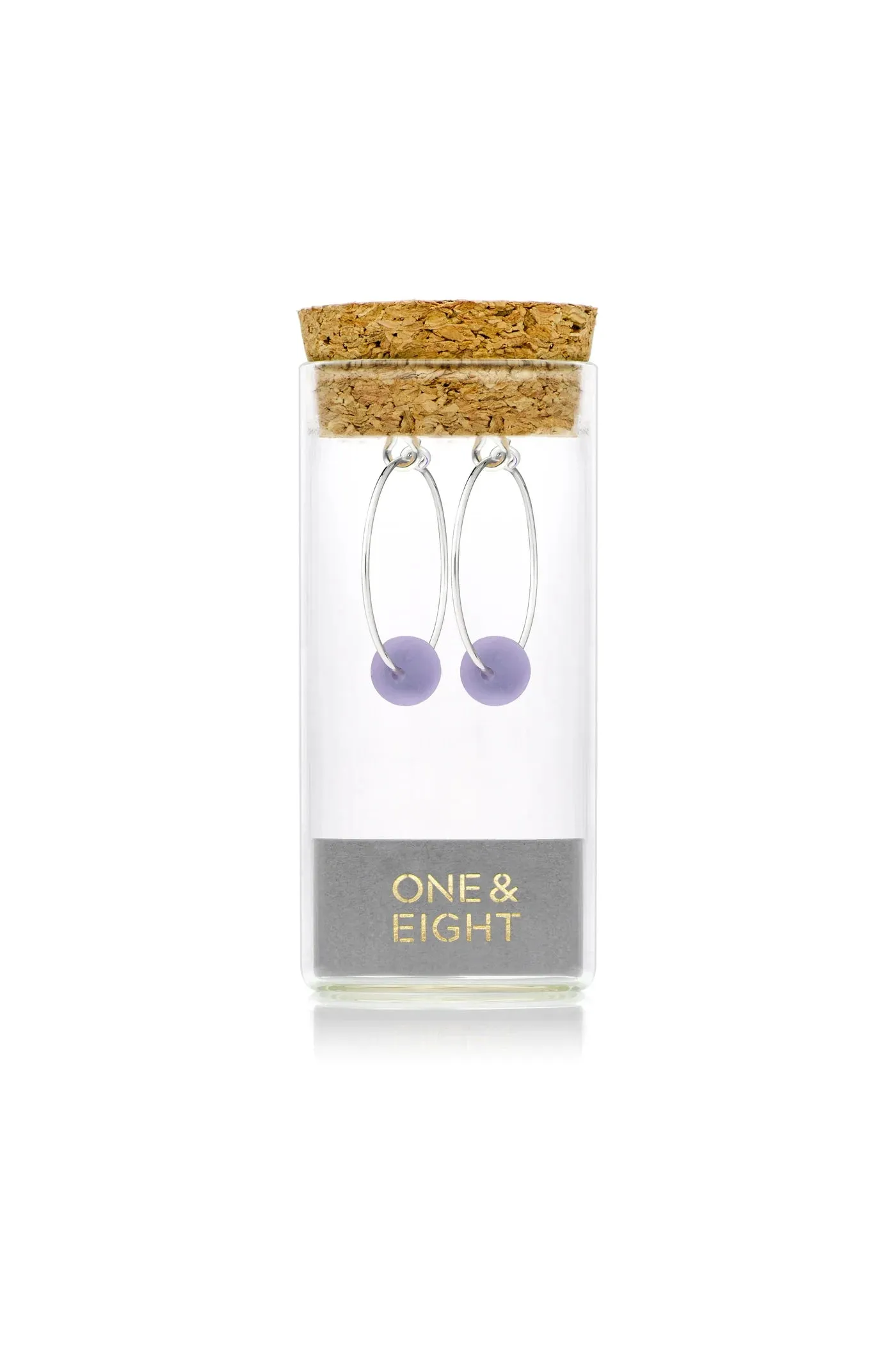 Periwinkle Silver Seaglass Earrings