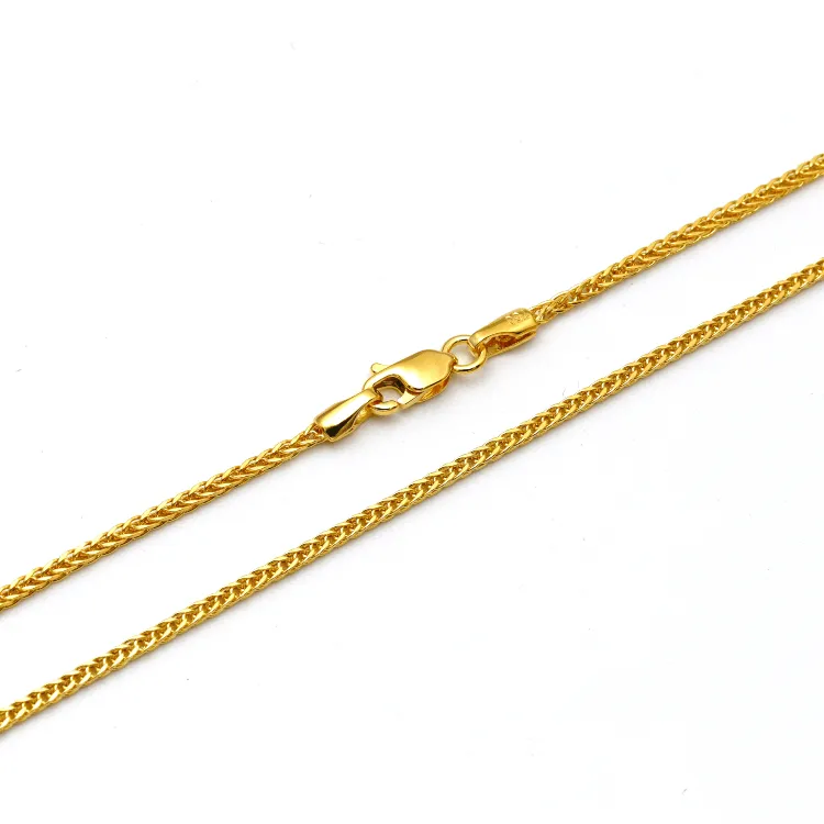 Real Gold Wide Wheat Anklet HSPRTDK 4170 (30 C.M) A1324