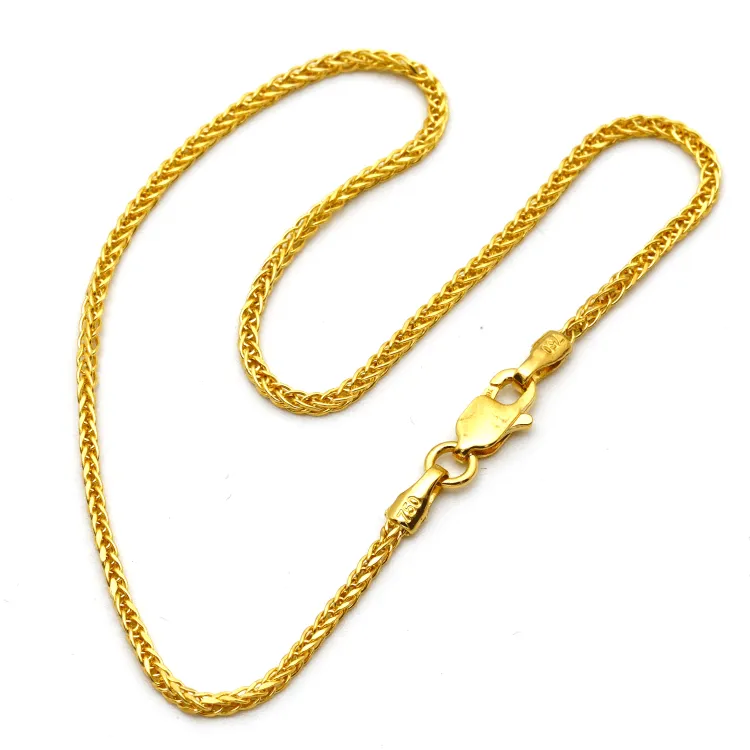 Real Gold Wide Wheat Anklet HSPRTDK 4170 (30 C.M) A1324