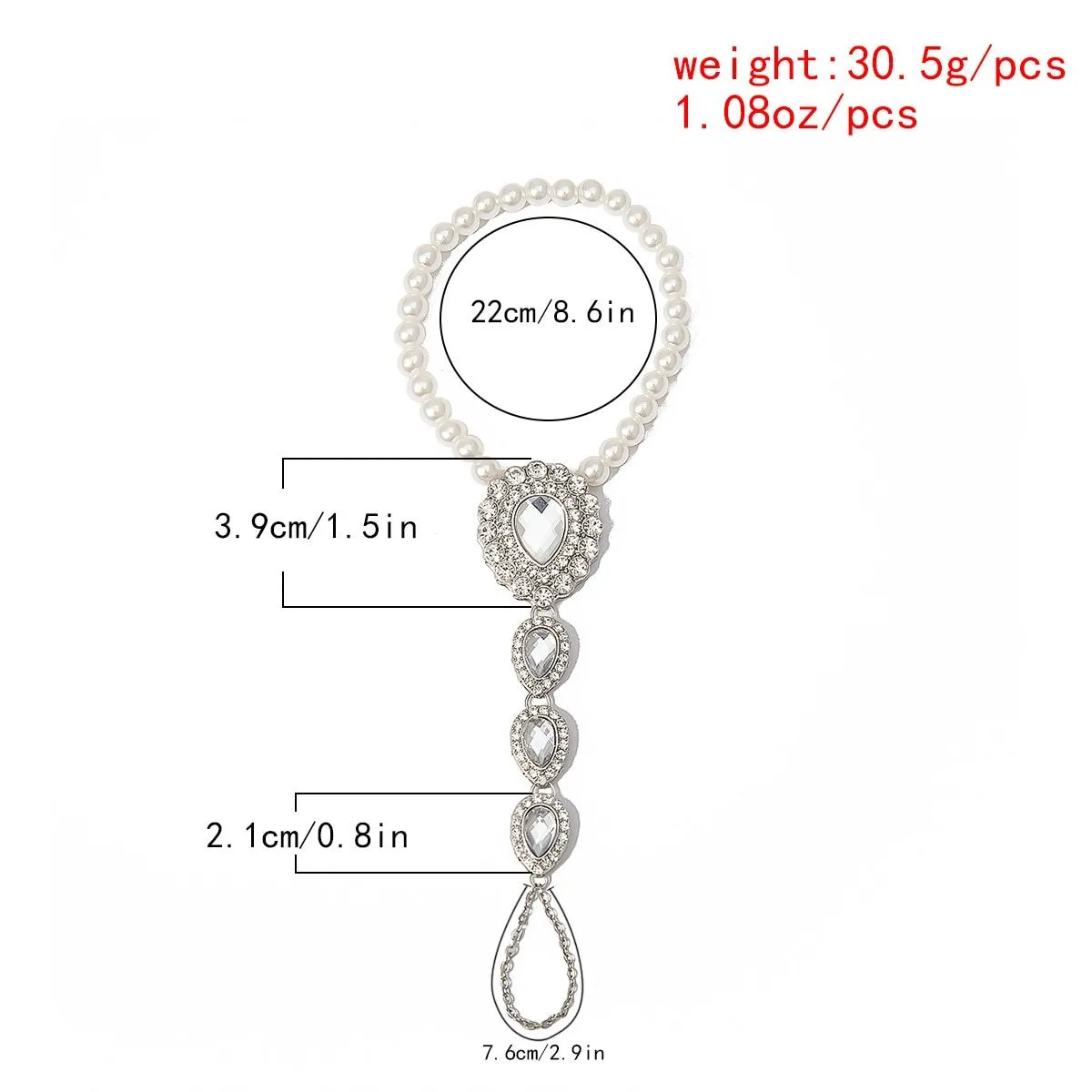 Rhinestone crystal pearls foot jewelry anklets for party wedding