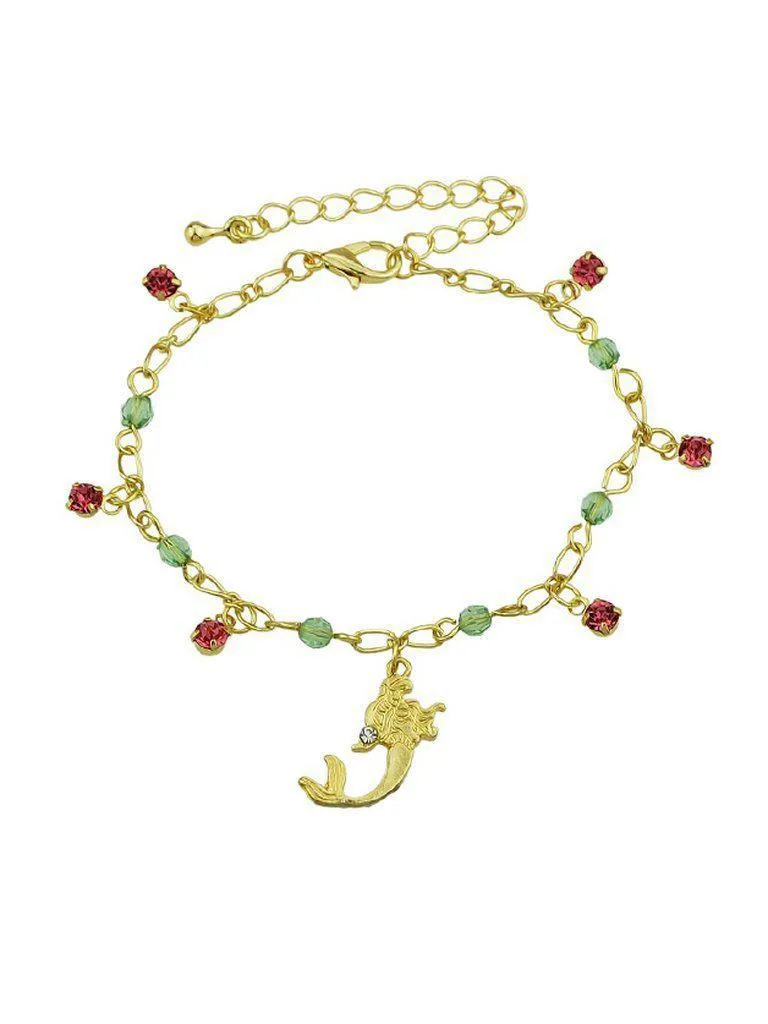 Rhinestone Mermaid Charm Bracelets & Bangles Women