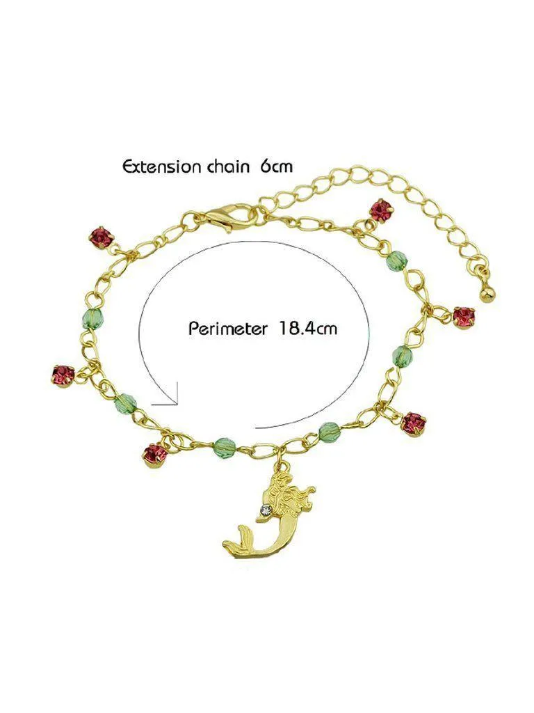 Rhinestone Mermaid Charm Bracelets & Bangles Women