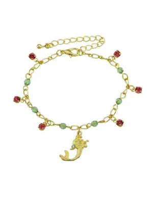 Rhinestone Mermaid Charm Bracelets & Bangles Women
