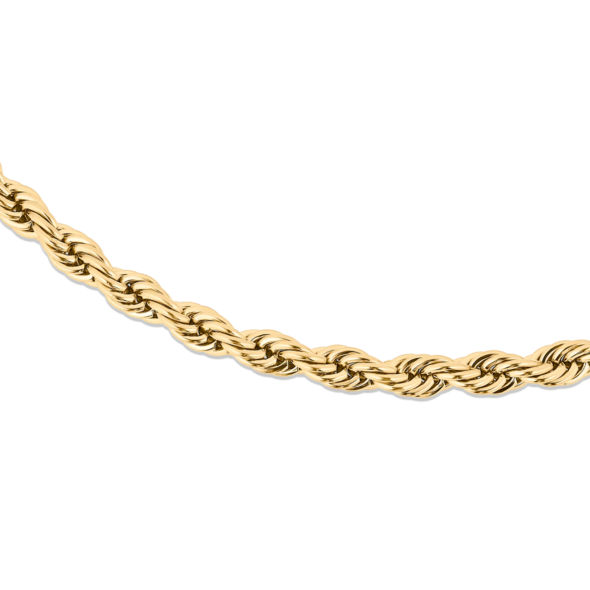 Rope Chain, Gold/Stainless Steel (3.5mm)
