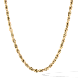 Rope Chain, Gold/Stainless Steel (3.5mm)