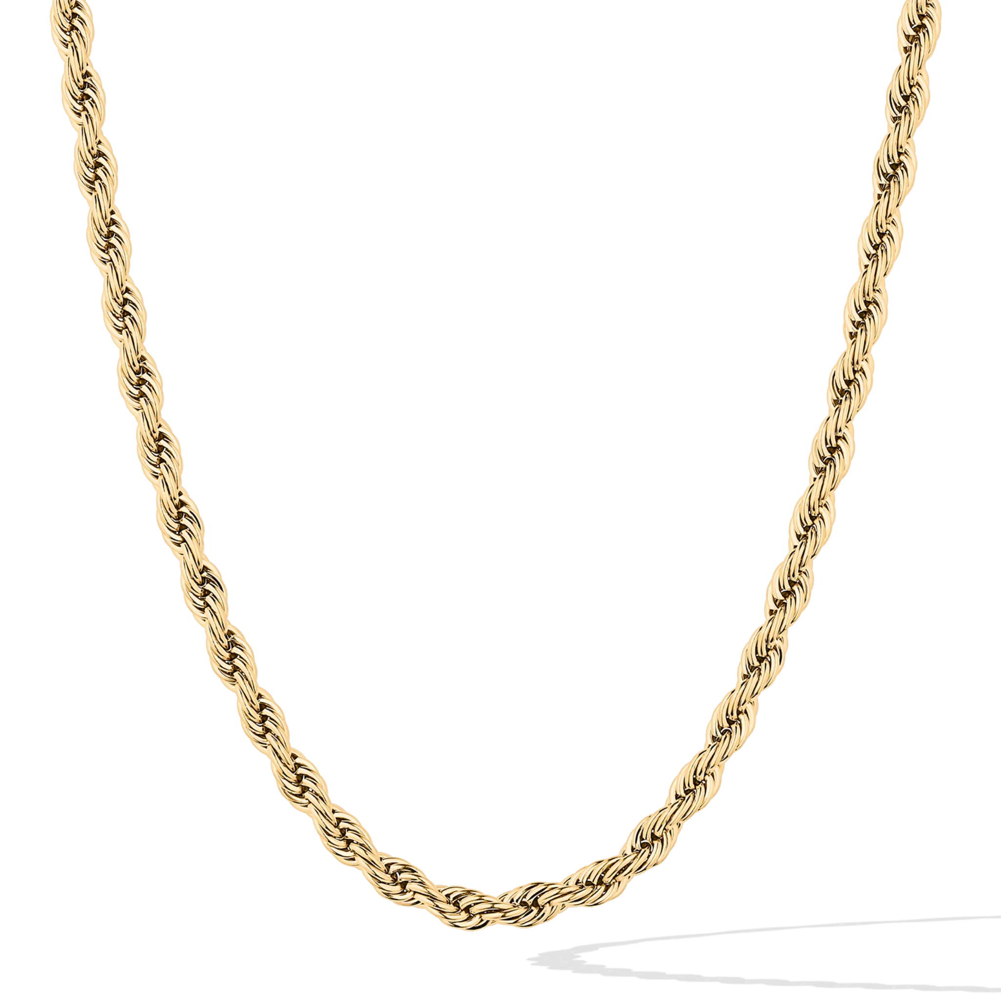 Rope Chain, Gold/Stainless Steel (3.5mm)