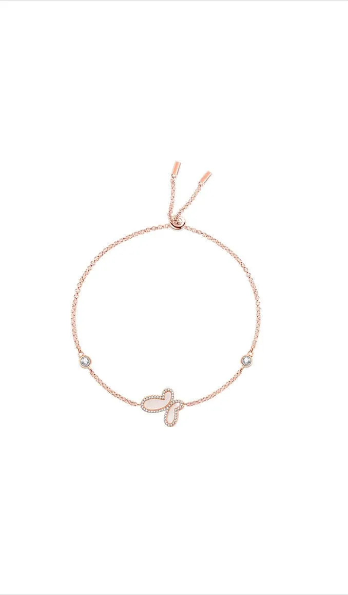 Rose gold butterfly bracelet