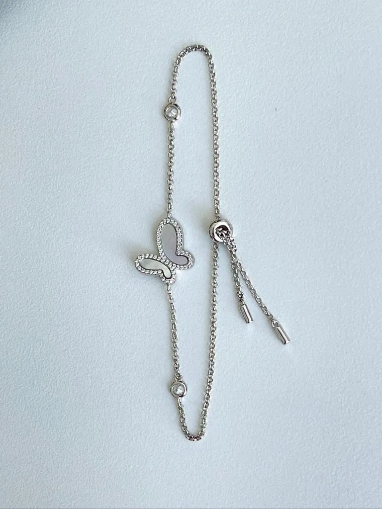 Rose gold butterfly bracelet