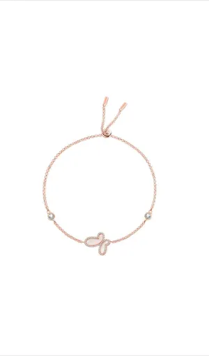 Rose gold butterfly bracelet