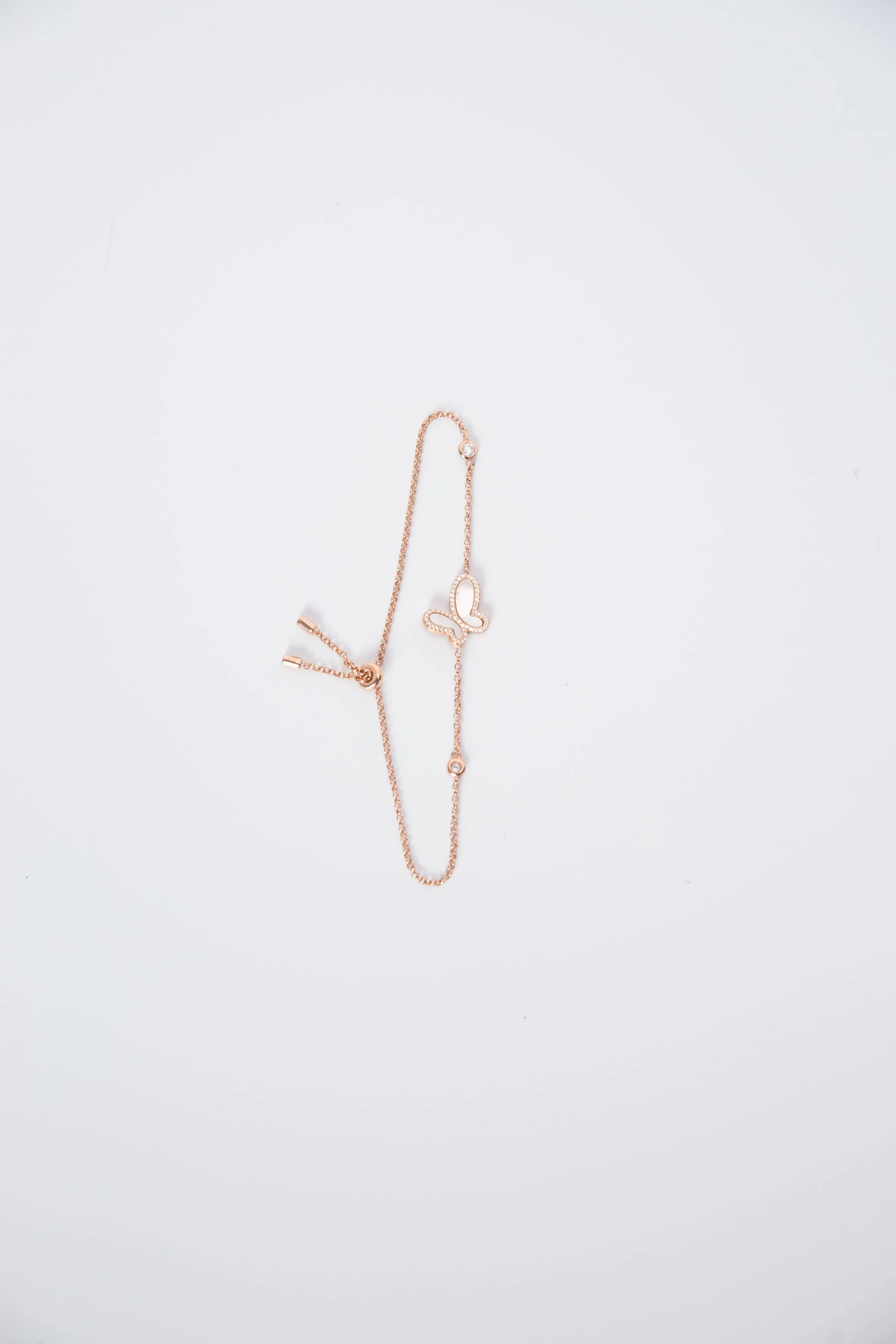 Rose gold butterfly bracelet