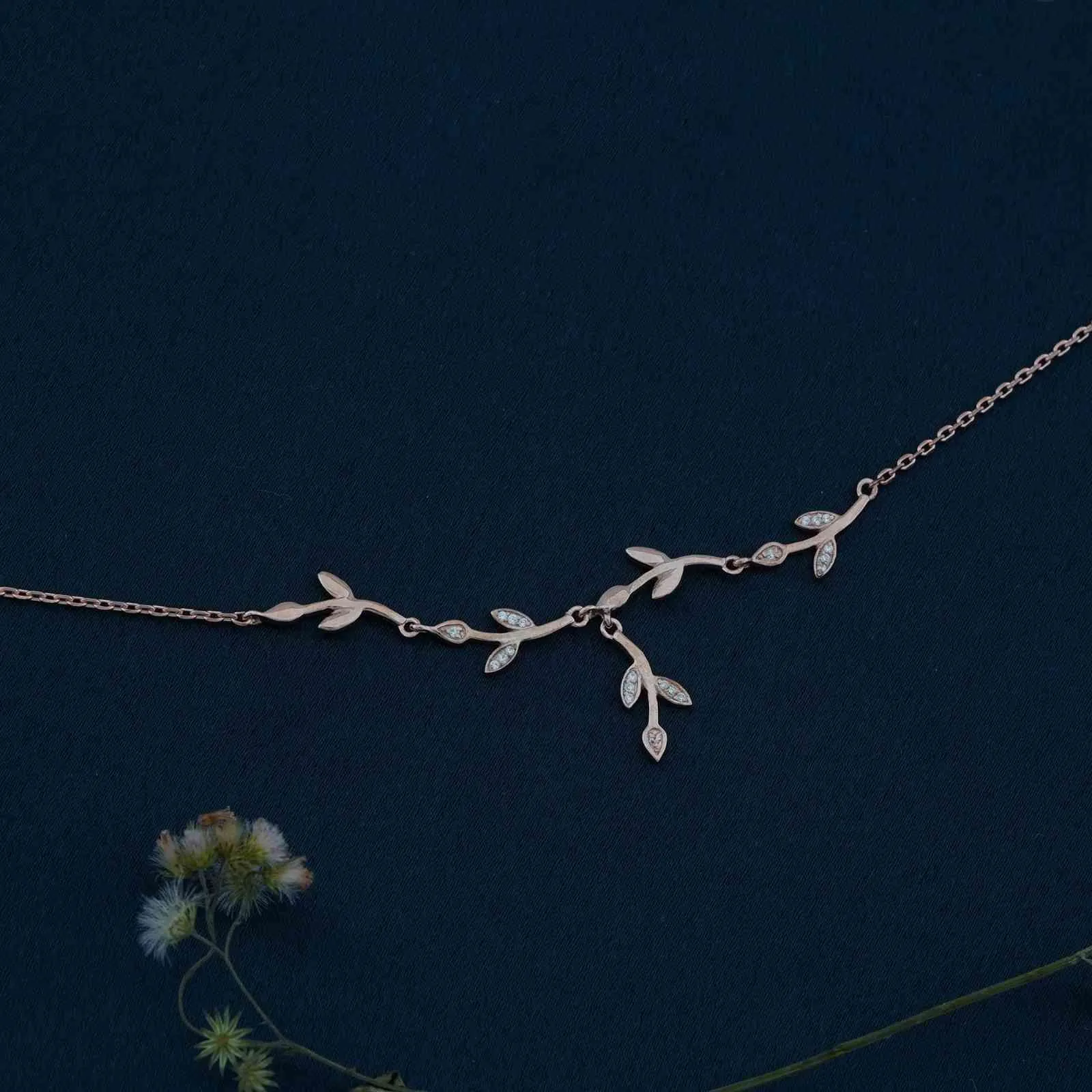 Rose Gold Tree Branches Anklet