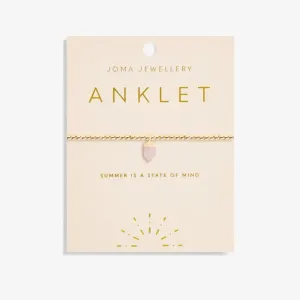 Rose Quartz Crystal Anklet