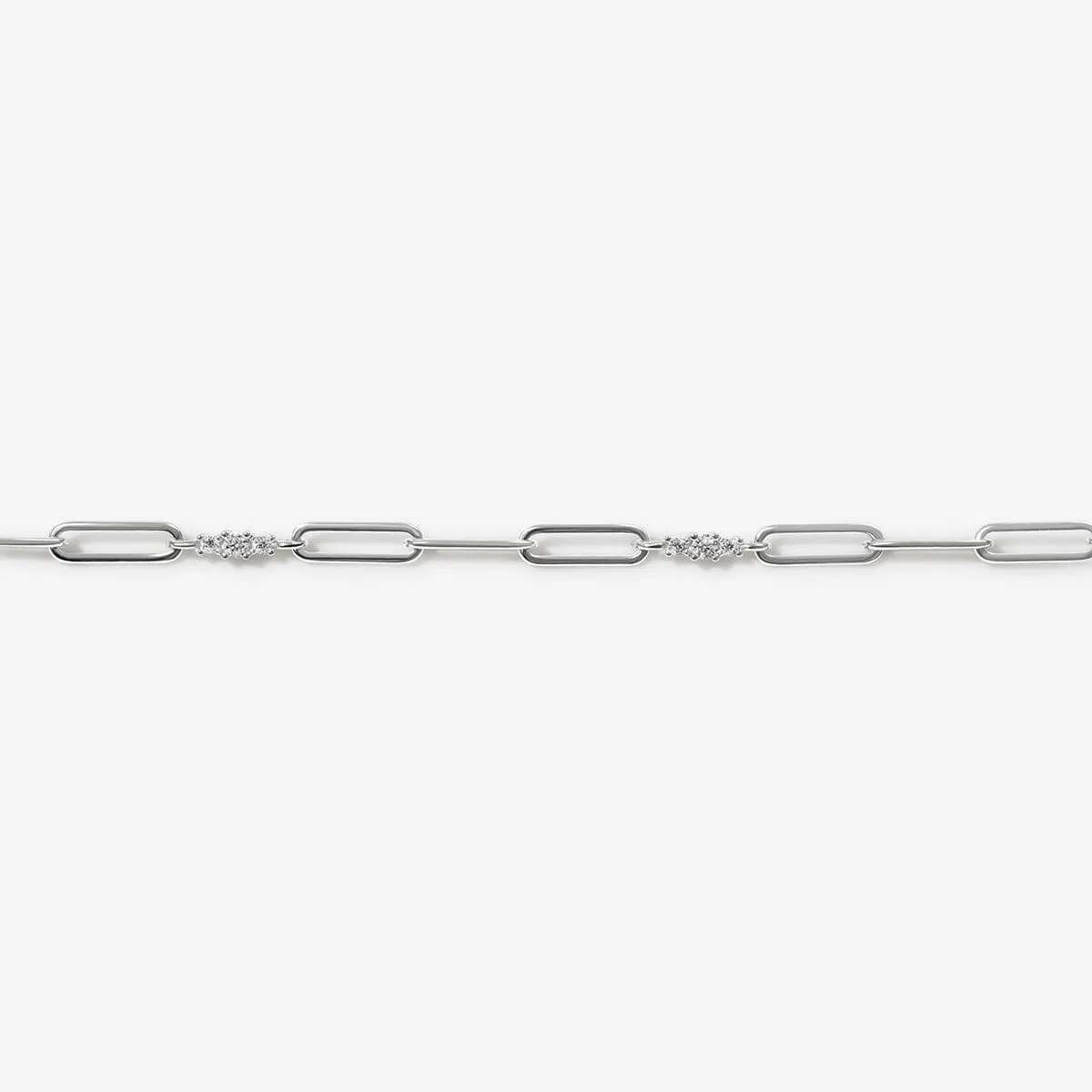 Sabi single link paperclip chain anklet