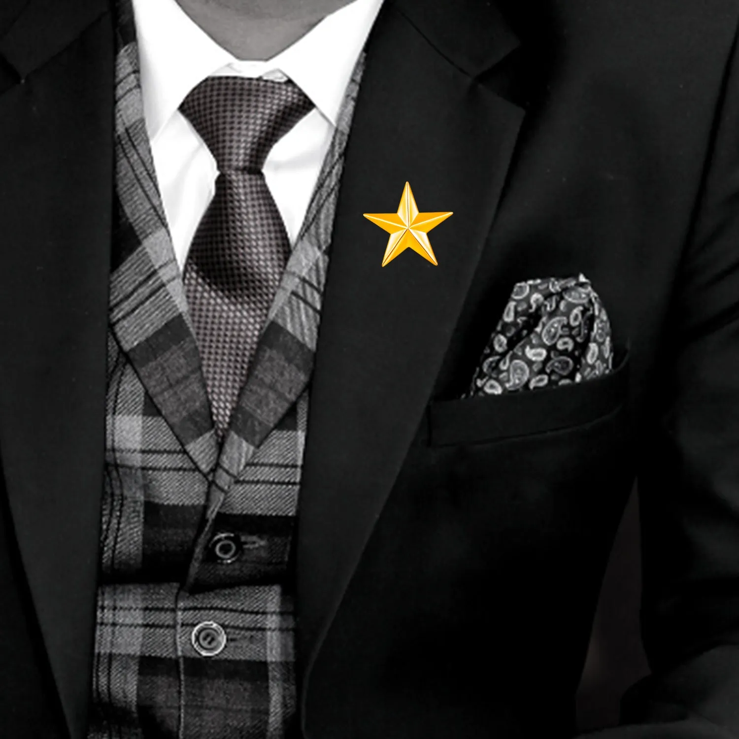 Shining Star Lapel Pin Badge