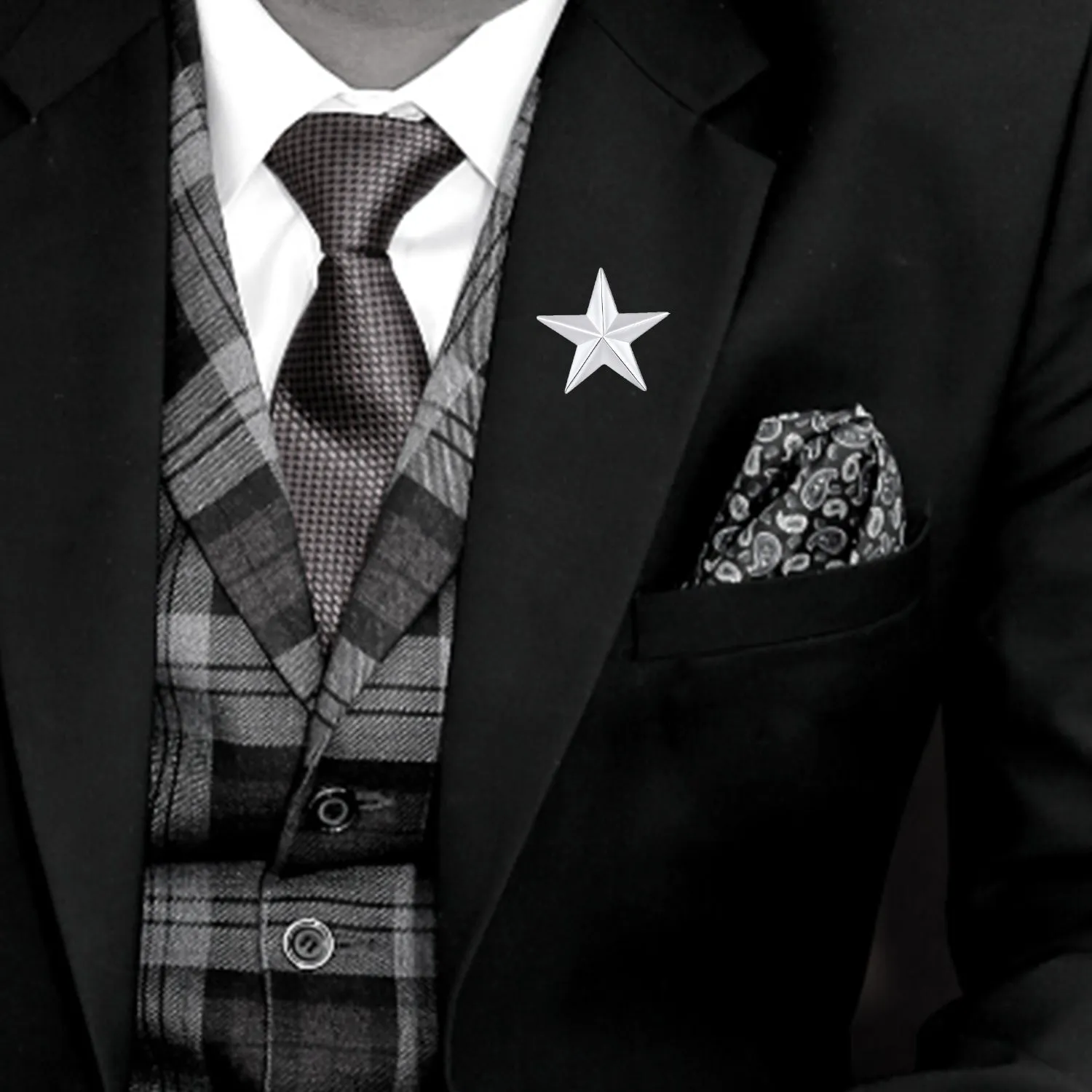Shining Star Lapel Pin Badge