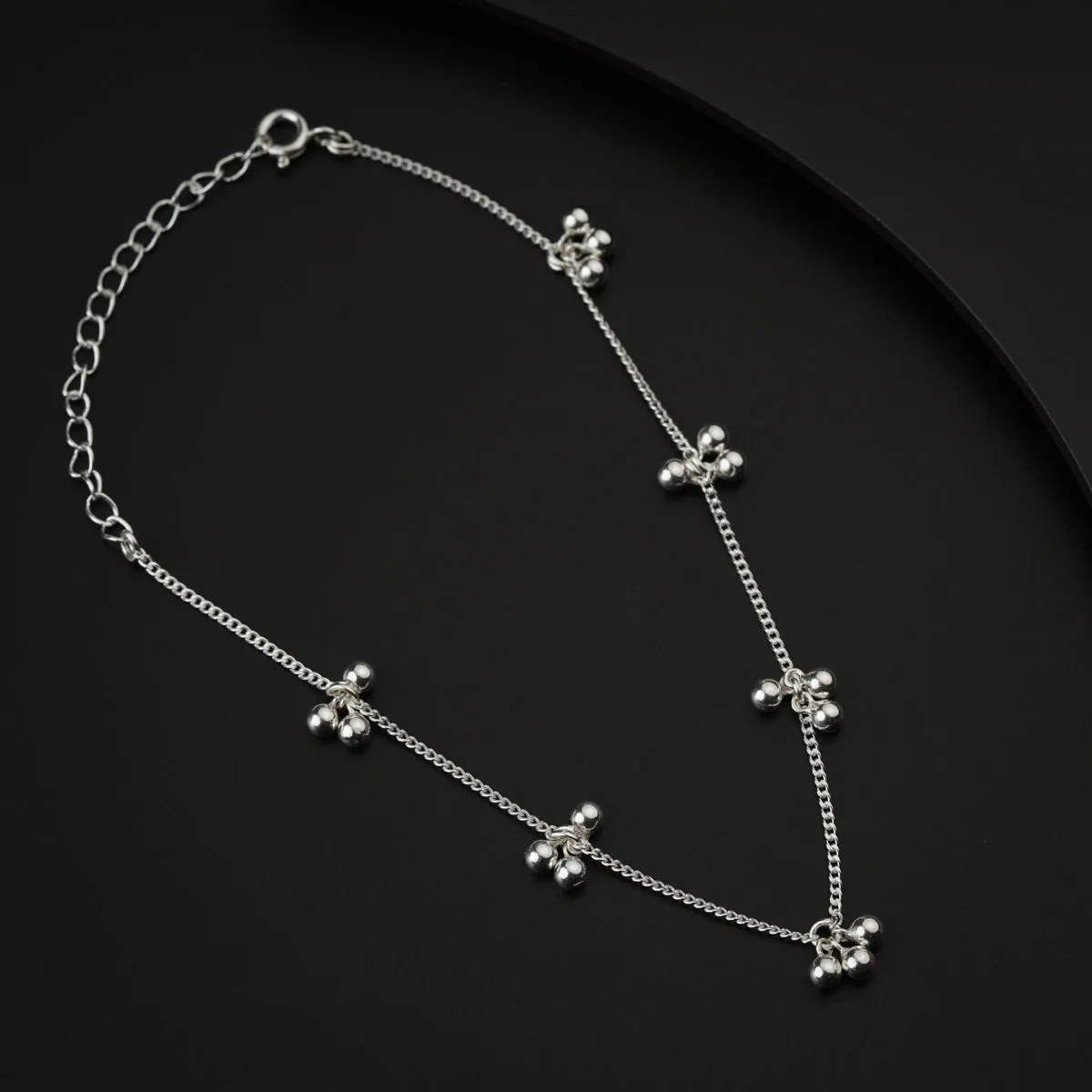 Silver Ghungroo Bunch Anklet