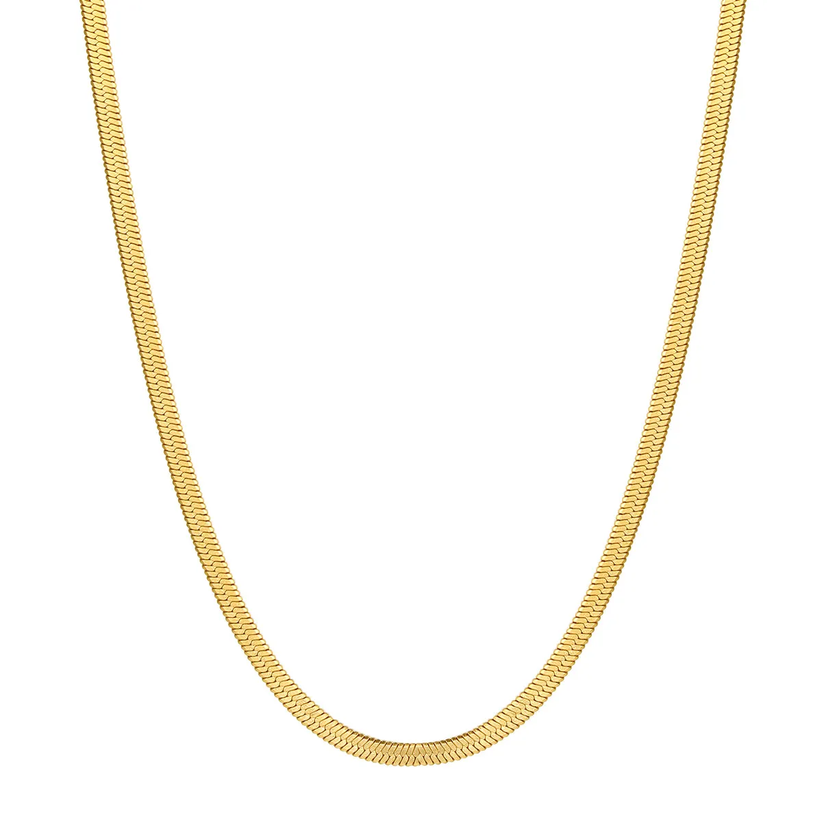 Snake Chain Necklace Gold