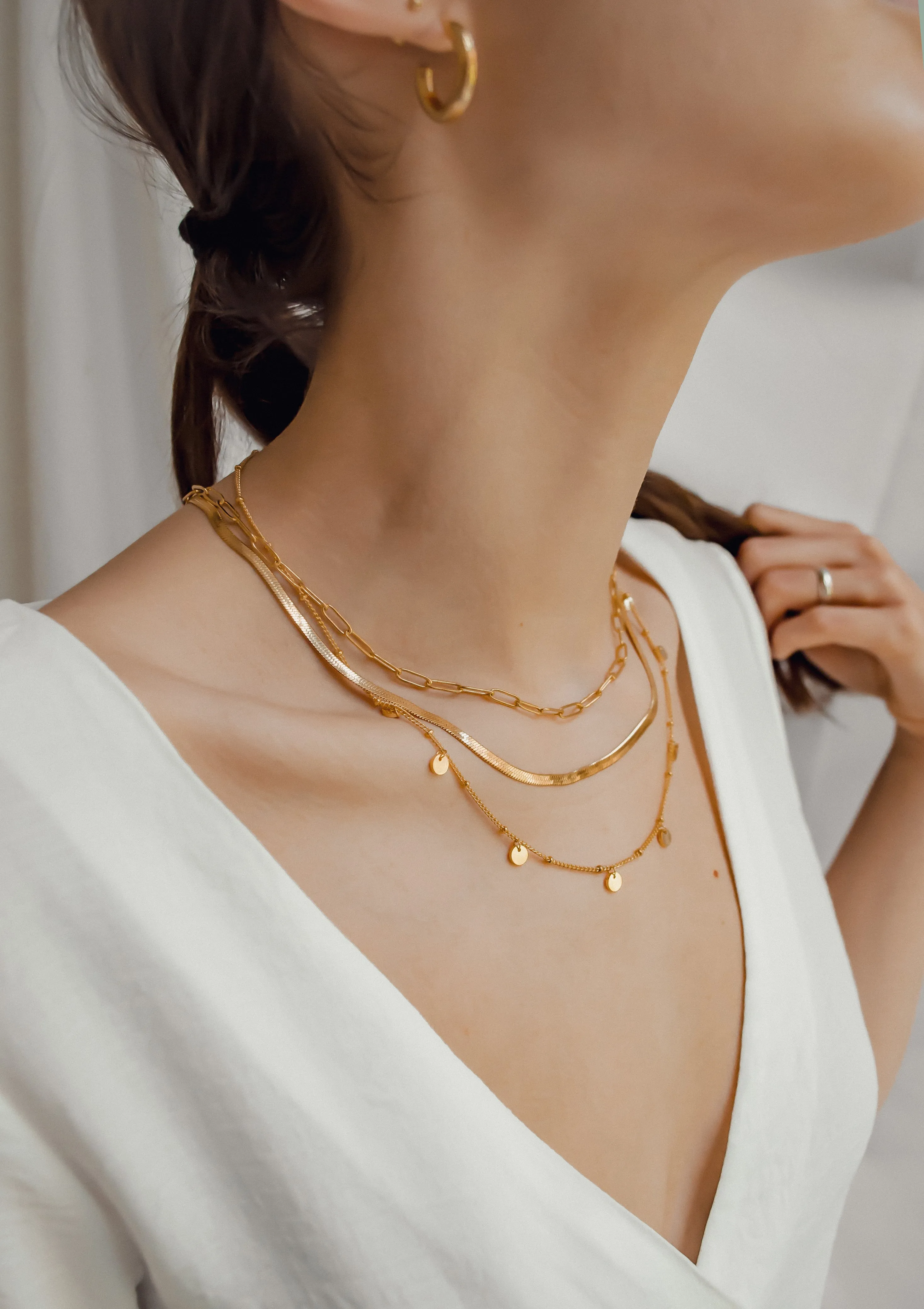 Snake Chain Necklace Gold