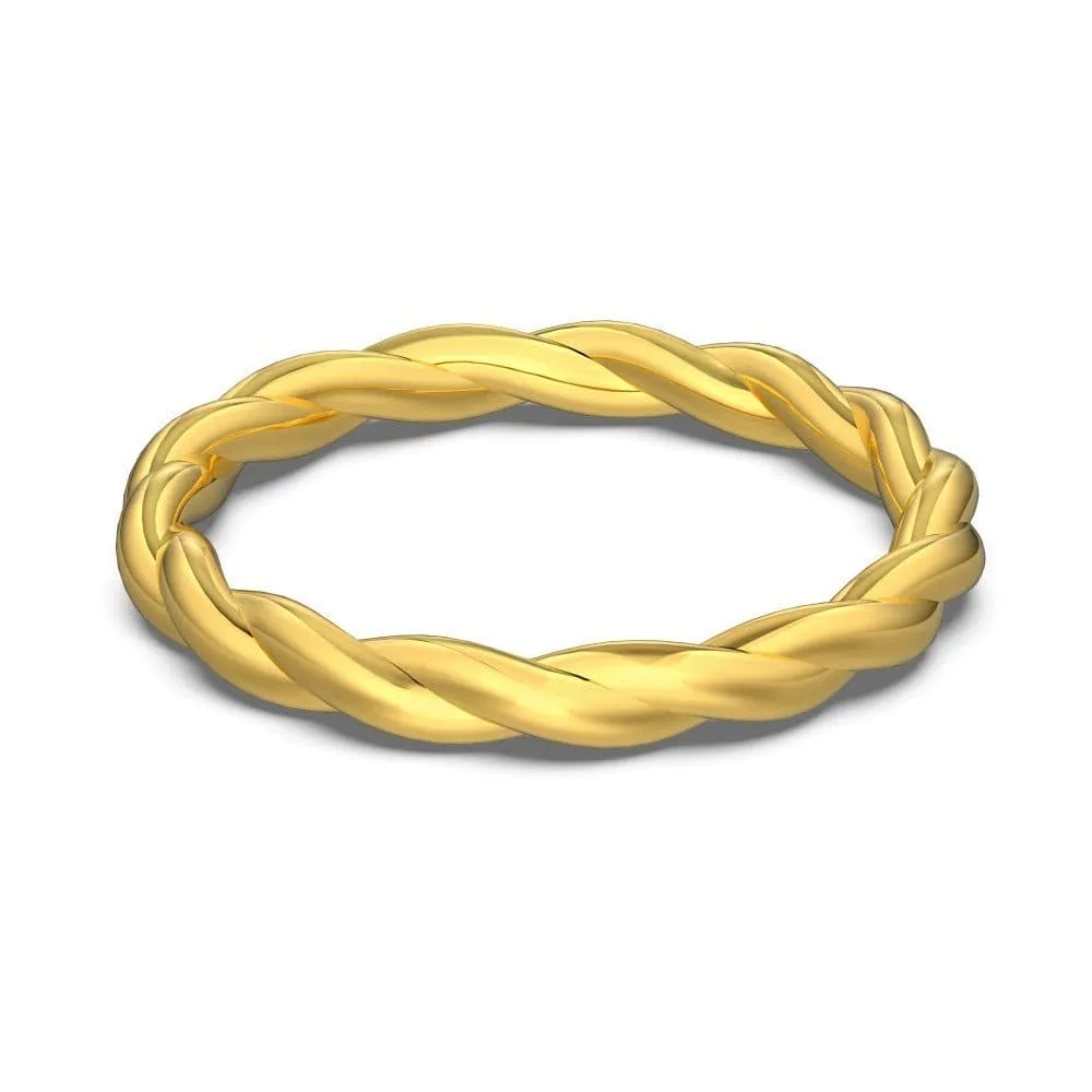 Sparkling twist design ring