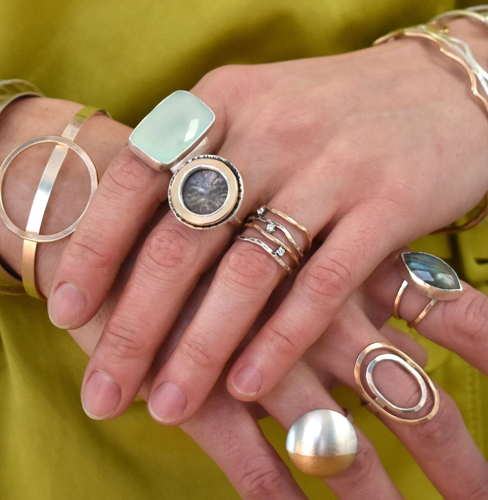 Sparkling Waves Ring