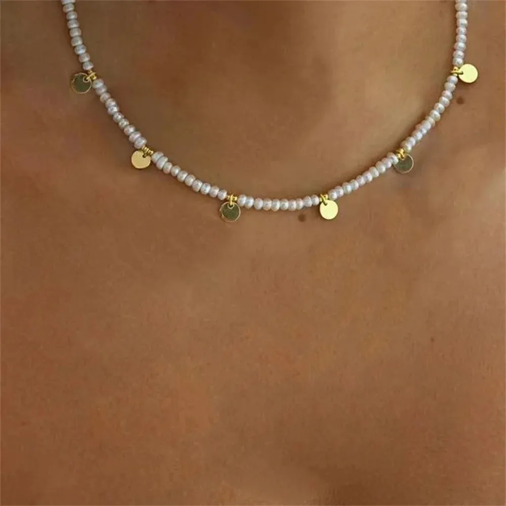 Summer Fashion Multilayer Handmade Necklace with Crystal Pendant