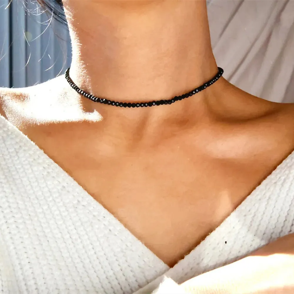 Summer Fashion Multilayer Handmade Necklace with Crystal Pendant