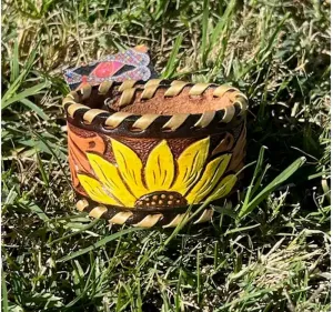 Sunflower Genuine Leather Bracelet