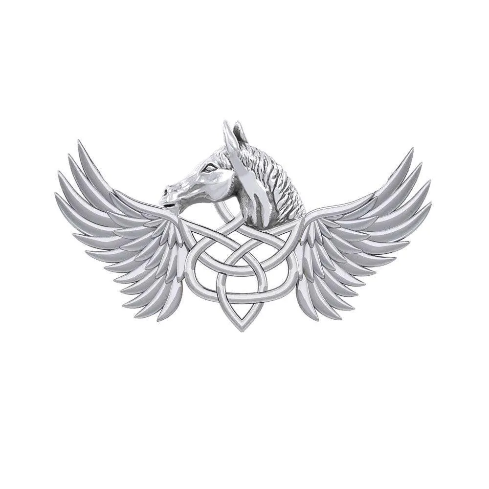 The Celtic Pegasus Silver Brooch TBC165