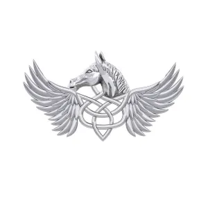 The Celtic Pegasus Silver Brooch TBC165