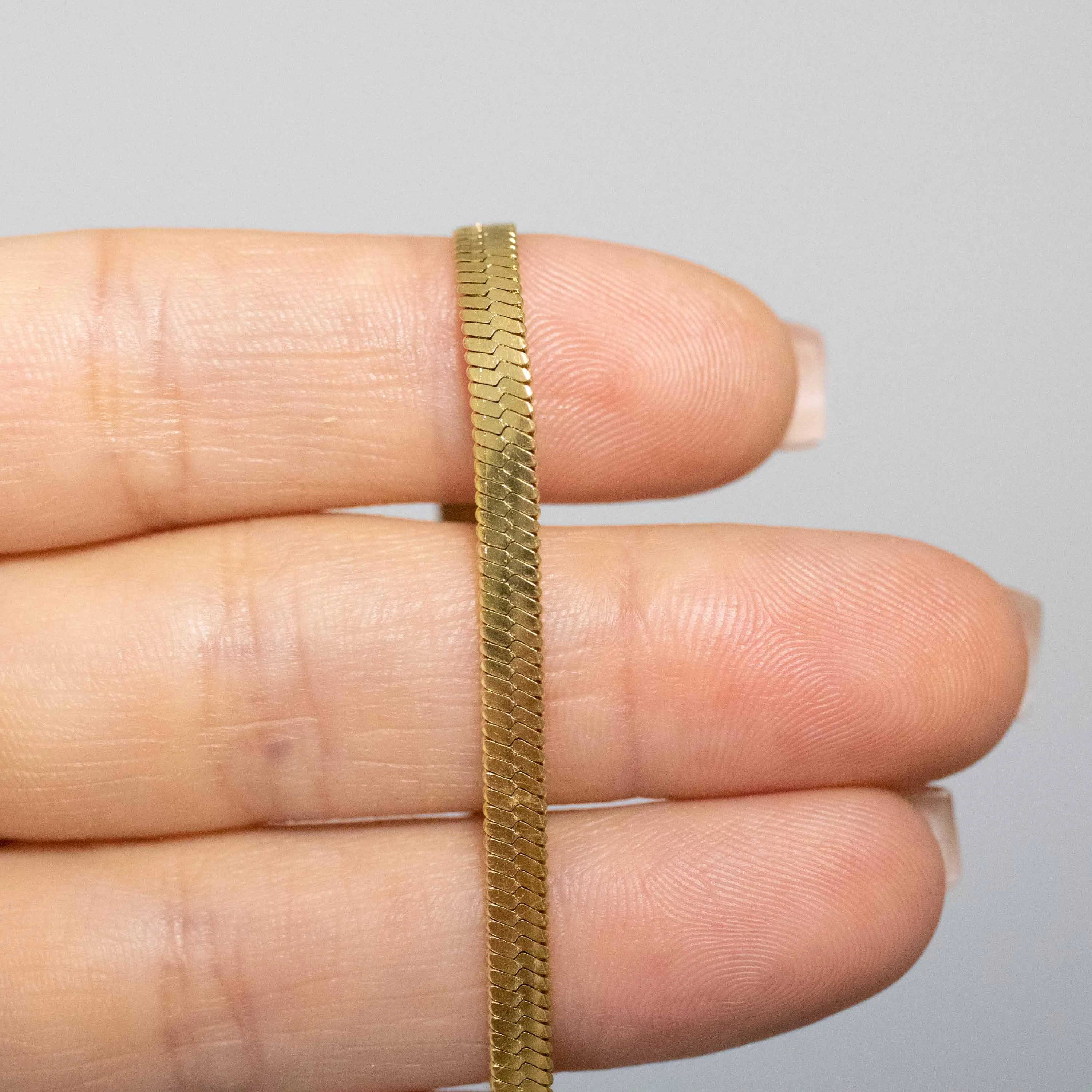 The Liquid Herringbone Anklet