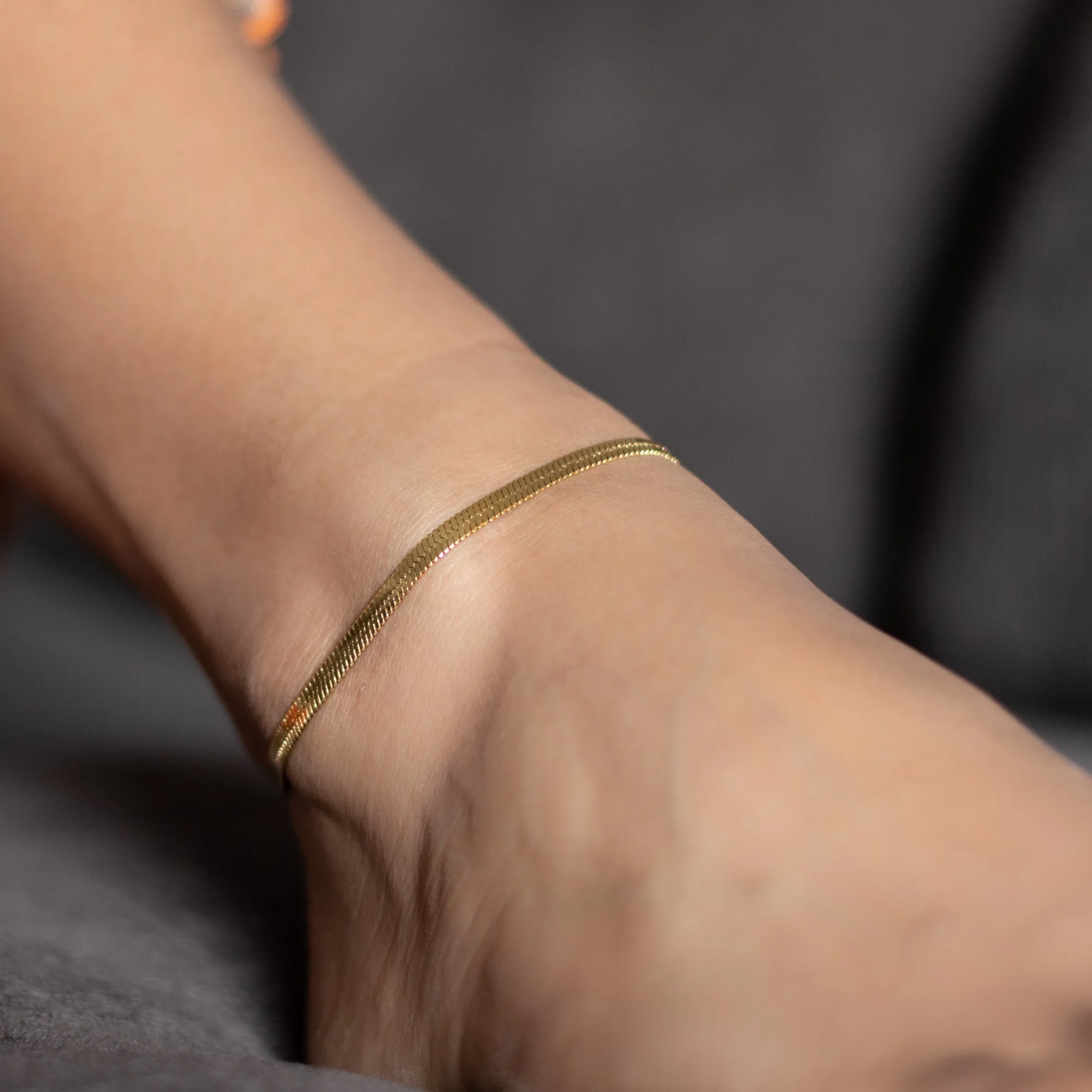 The Liquid Herringbone Anklet