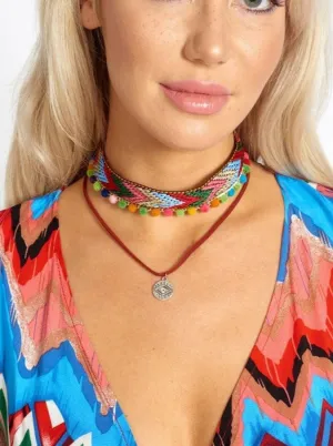 Tulum Vibe Bohemian Pom Pom Choker