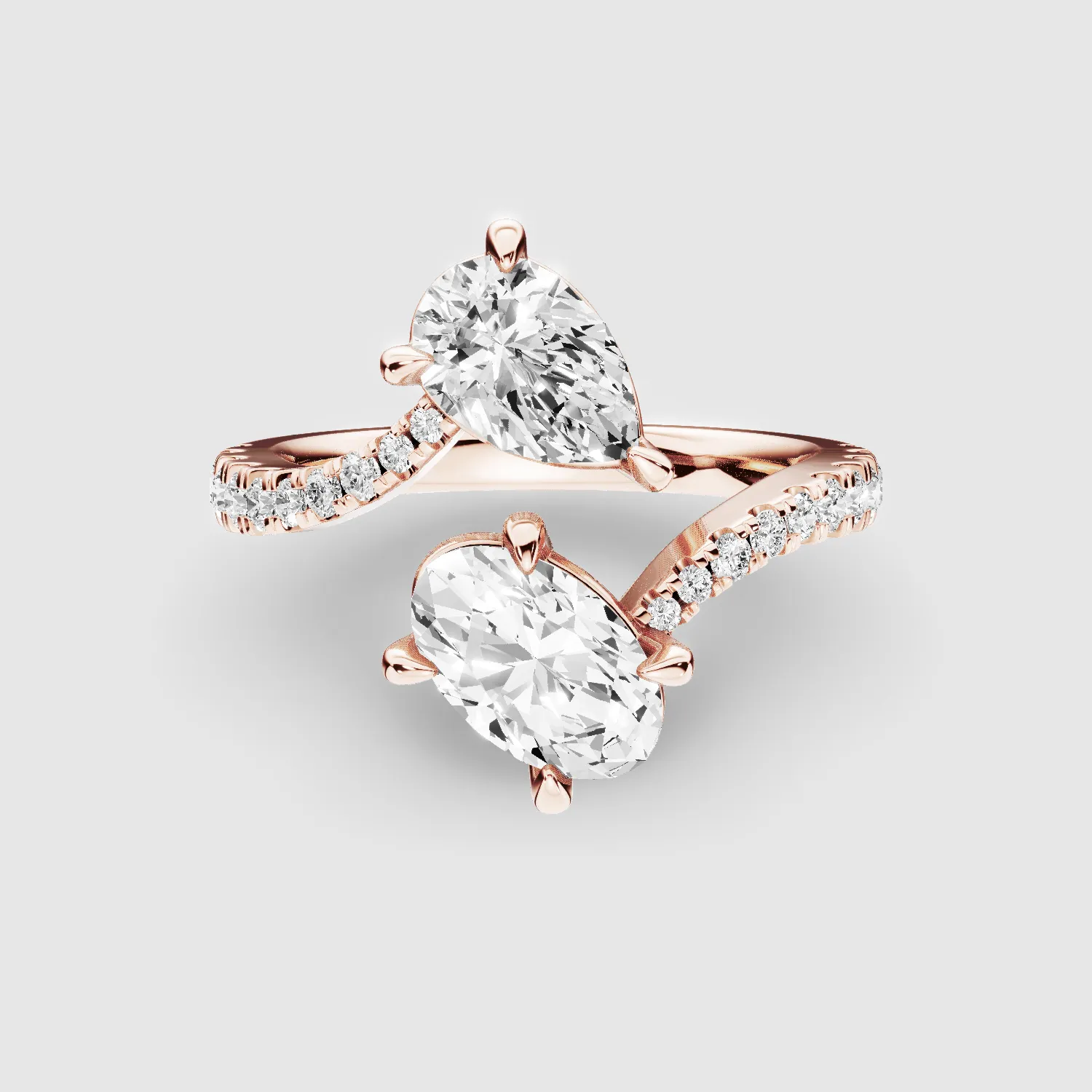 U&I Studded Shank Lab Grown Diamond Fashion Ring -Multi Stone