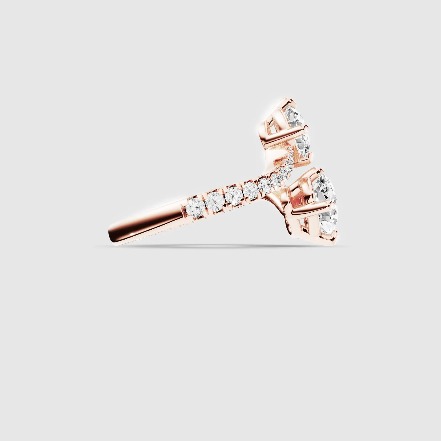 U&I Studded Shank Lab Grown Diamond Fashion Ring -Multi Stone