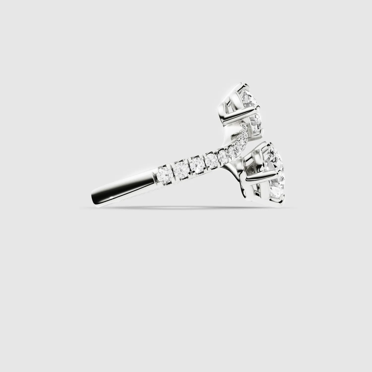 U&I Studded Shank Lab Grown Diamond Fashion Ring -Multi Stone