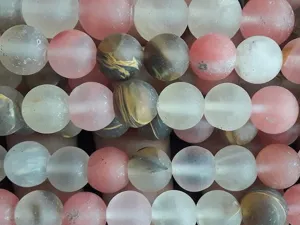 White Multicolour Semi Precious Quartz Stones