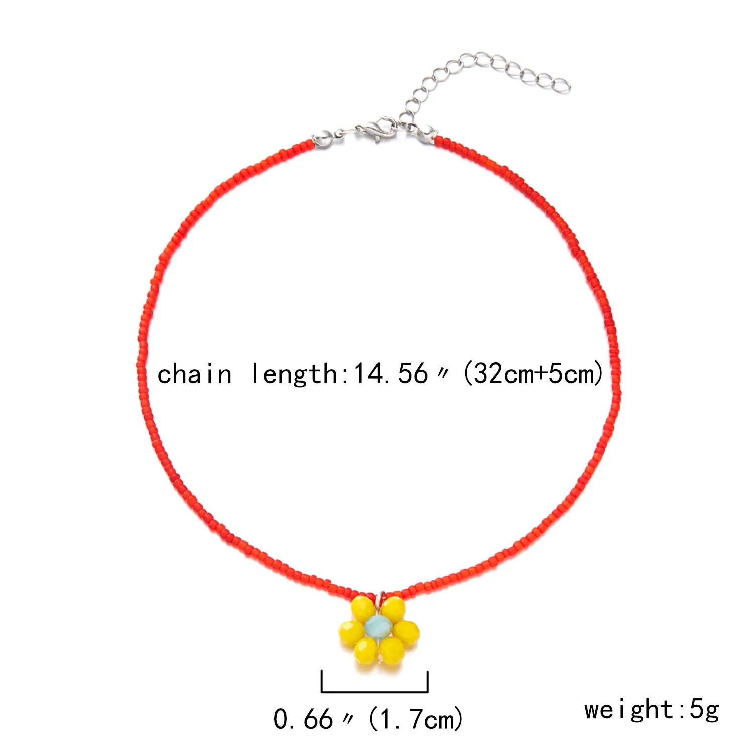 Wholesale Bohemian style rice Bead Flower Fashion Necklace JDC-NE-YinH005