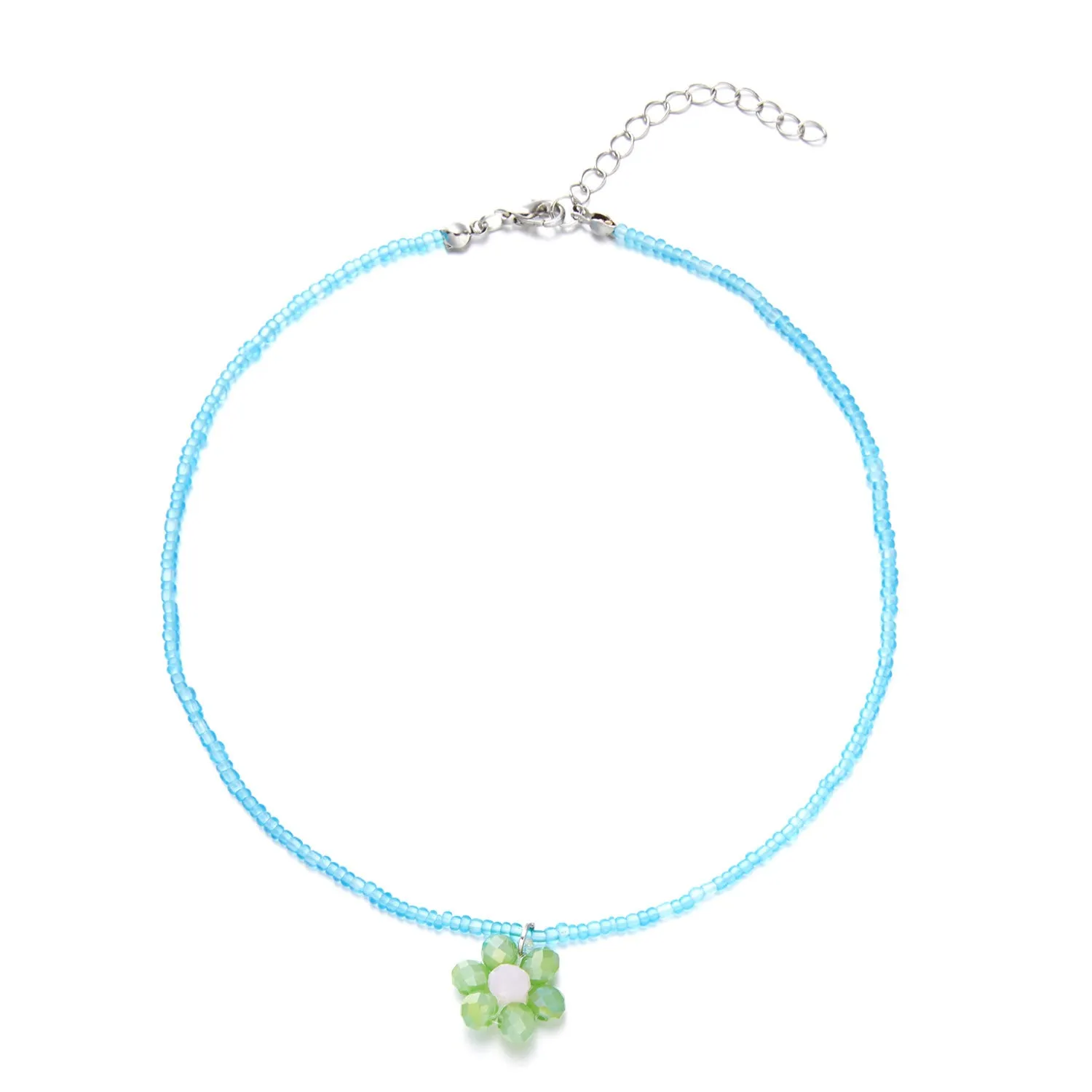 Wholesale Bohemian style rice Bead Flower Fashion Necklace JDC-NE-YinH005