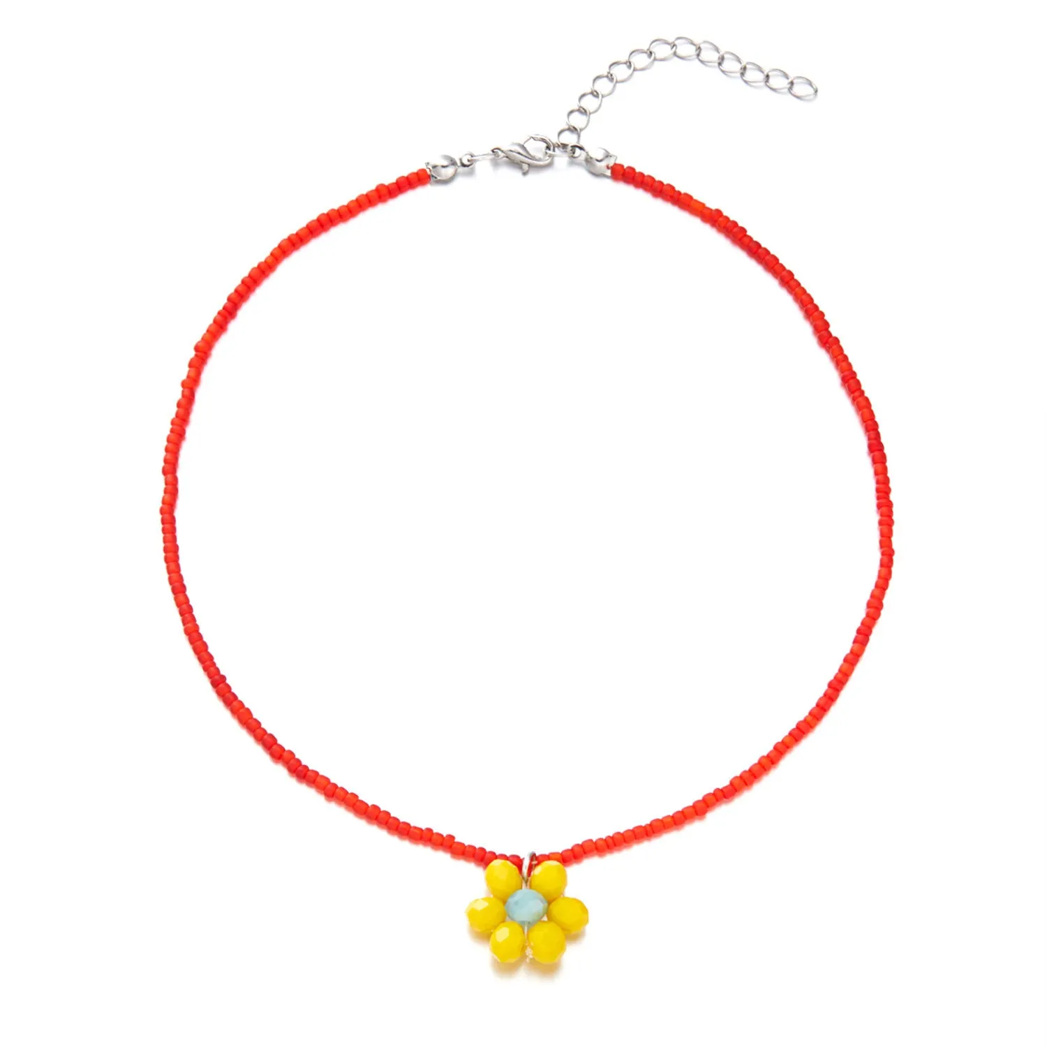 Wholesale Bohemian style rice Bead Flower Fashion Necklace JDC-NE-YinH005