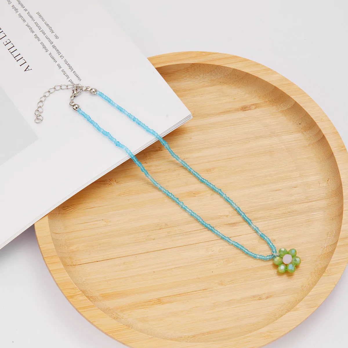 Wholesale Bohemian style rice Bead Flower Fashion Necklace JDC-NE-YinH005