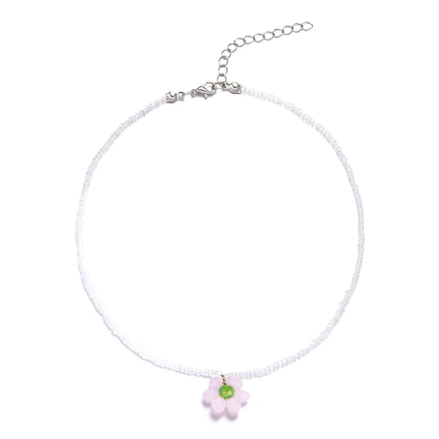 Wholesale Bohemian style rice Bead Flower Fashion Necklace JDC-NE-YinH005